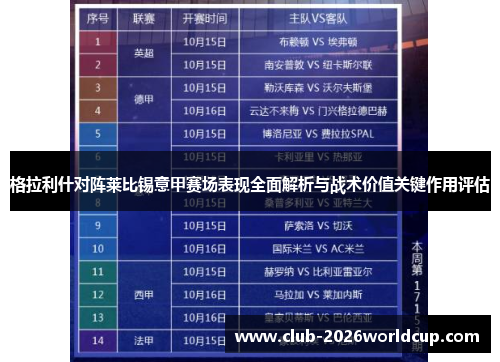 格拉利什对阵莱比锡意甲赛场表现全面解析与战术价值关键作用评估
